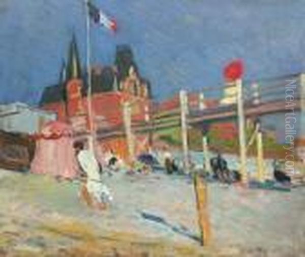 La Plage Du Havre Oil Painting by Raoul Dufy