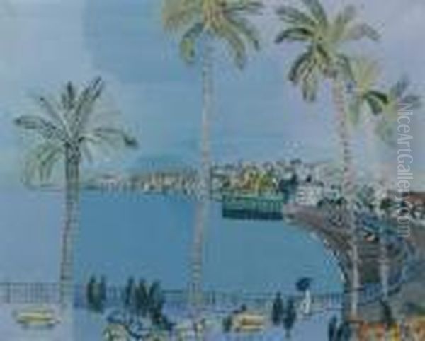 La Baie Des Anges A Nice Oil Painting by Raoul Dufy