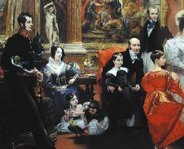 The Grosvenor Family Oil Painting by Charles Robert Leslie