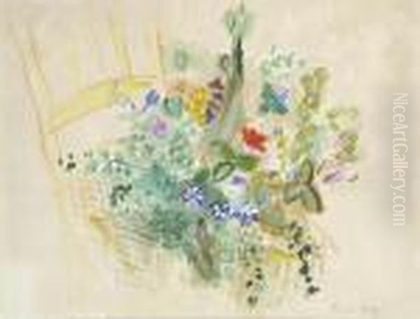 Bouquet De Fleurs Dans Une Vase Oil Painting by Raoul Dufy