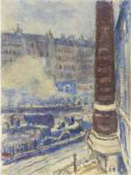 La Gare Saint-lazare Oil Painting by Raoul Dufy