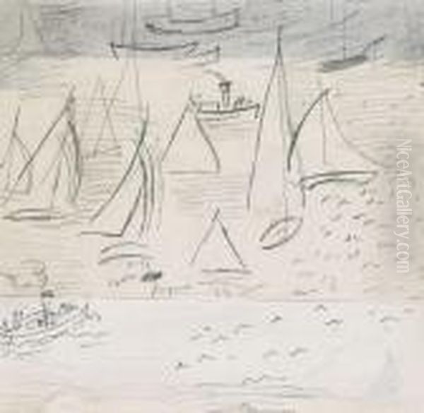 Bateaux Oil Painting by Raoul Dufy