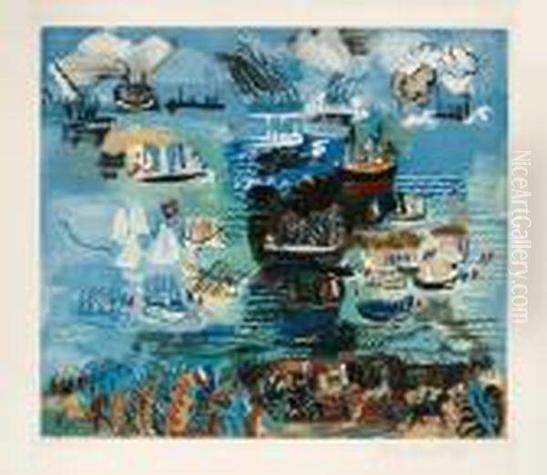 Fete Nautique Oil Painting by Raoul Dufy