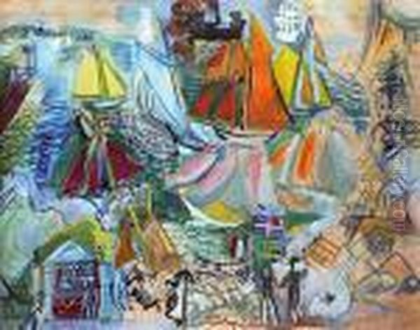 Visite De L'escadre Anglaise Au Havre Oil Painting by Raoul Dufy