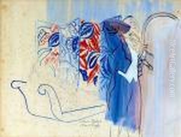 Andre Robert En Habit Ou Depart Pour La Soiree Oil Painting by Raoul Dufy