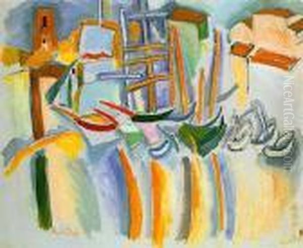 Bateaux Et Barques Aux Martigues Oil Painting by Raoul Dufy