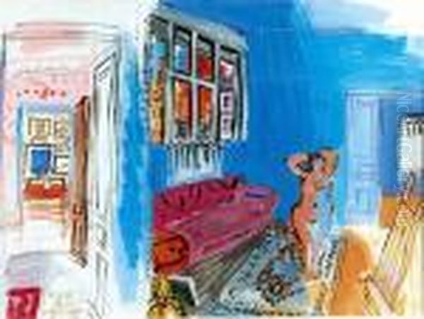 Modele Debout, Atelier De L'impasse De Guelma Oil Painting by Raoul Dufy