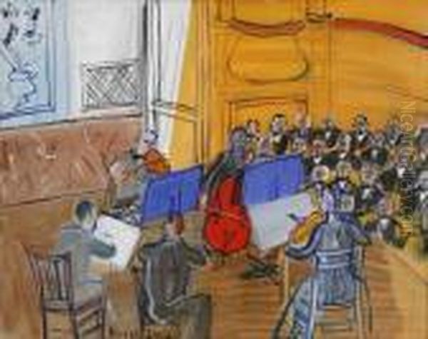 Le Quintette Rouge Et Bleu Oil Painting by Raoul Dufy