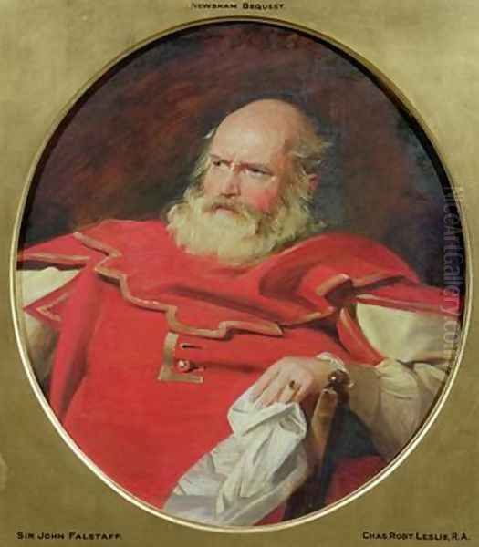 Sir John Falstaff Oil Painting by Charles Robert Leslie