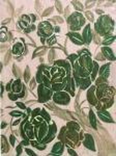 Les Roses Dorees Oil Painting by Raoul Dufy