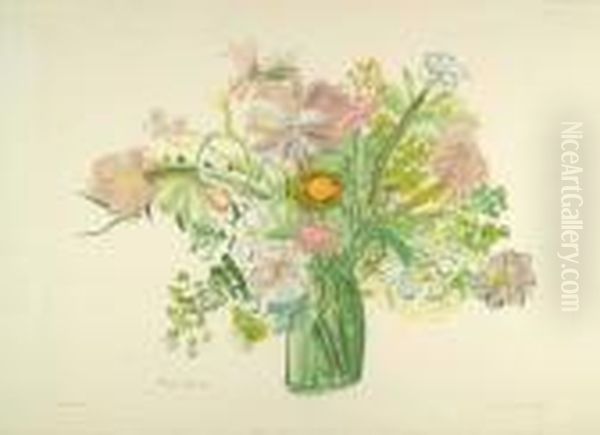 Fleurs Oil Painting by Raoul Dufy