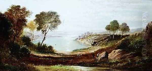 Morning Chepstow Castle Monmouthshire Oil Painting by Charles Robert Leslie