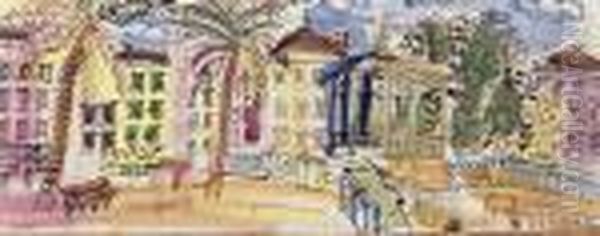 Place Et Palmiers Oil Painting by Raoul Dufy