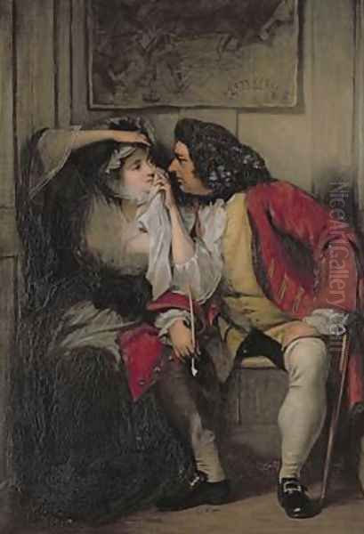 Uncle Toby and Widow Wadman Oil Painting by Charles Robert Leslie