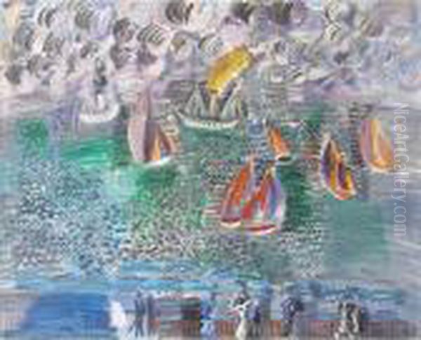 La Mer Au Havre Oil Painting by Raoul Dufy