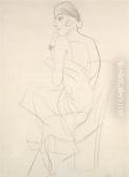 Femme Assise De Dos Oil Painting by Raoul Dufy