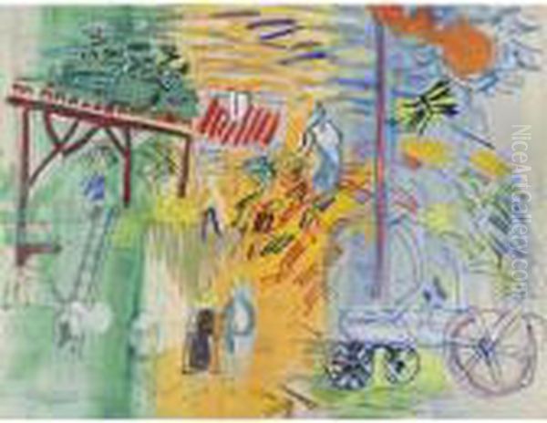 La Ferme Oil Painting by Raoul Dufy