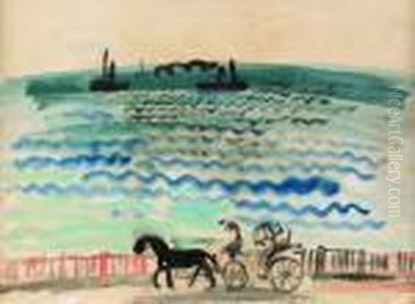 Promenade Au Havre Oil Painting by Raoul Dufy