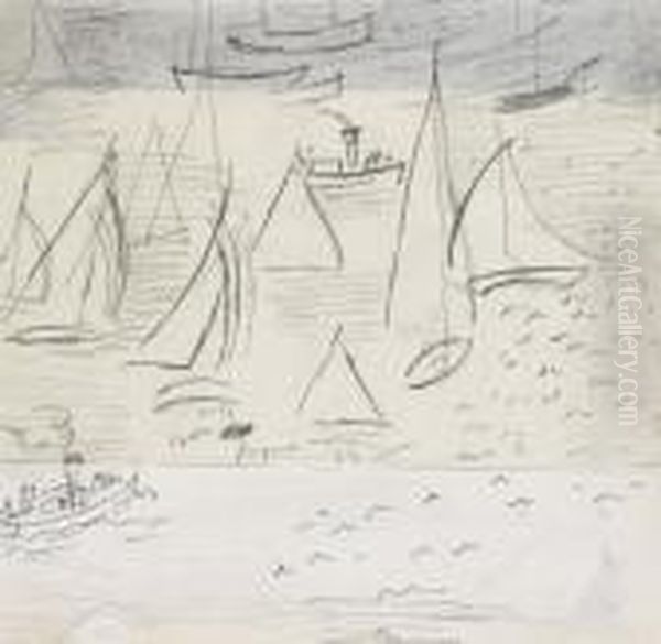 Bateaux Oil Painting by Raoul Dufy