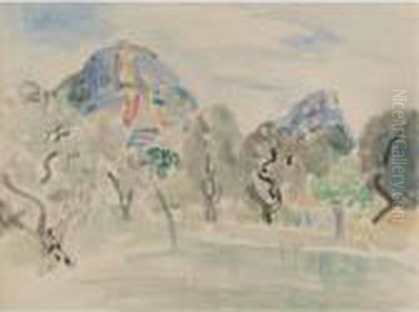 Collines A Vence Oil Painting by Raoul Dufy