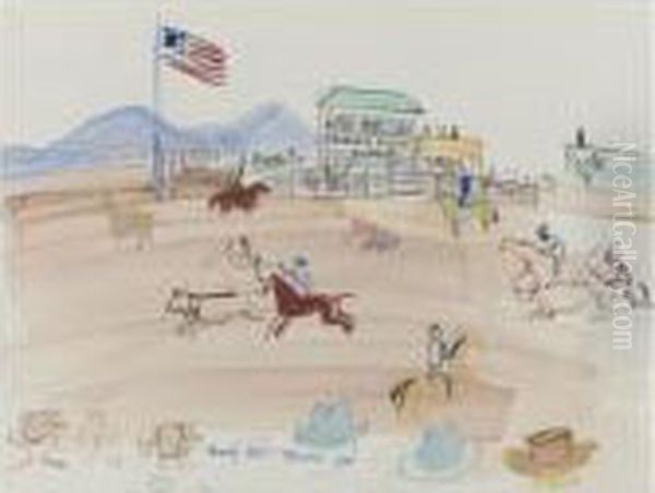 Tucson Rodeo Oil Painting by Raoul Dufy