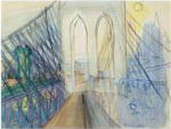 Le Pont De Brooklyn Oil Painting by Raoul Dufy