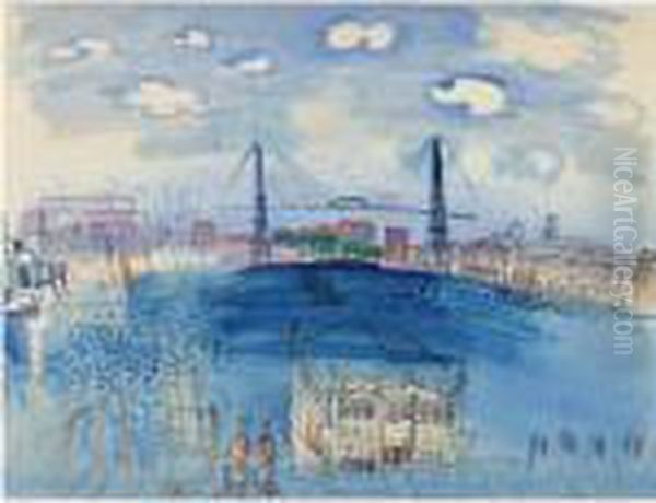 Le Vieux Port De Marseille Oil Painting by Raoul Dufy