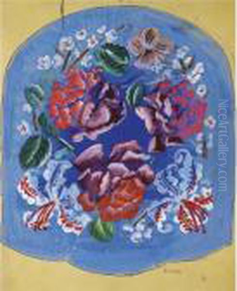 Fleurs Oil Painting by Raoul Dufy