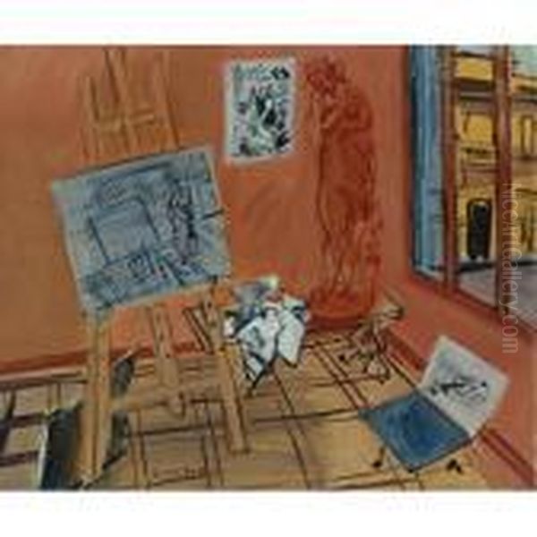 L'atelier De La Rue Jeanne-d'arc Oil Painting by Raoul Dufy