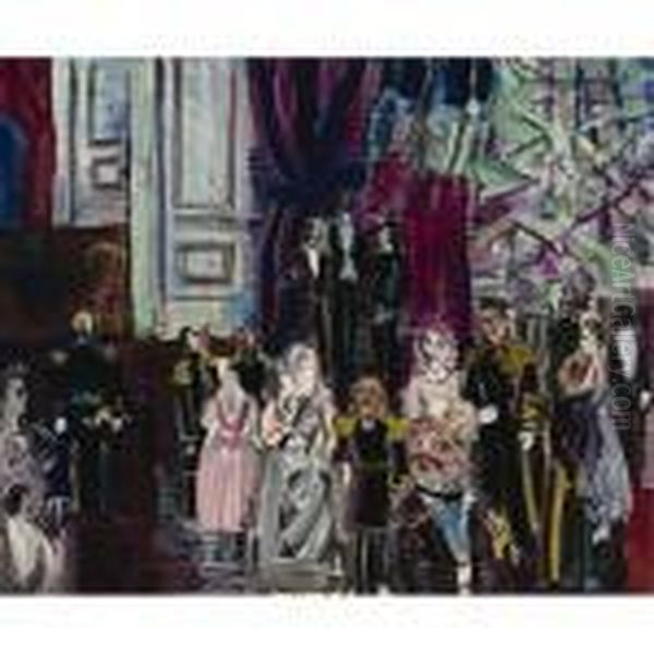 Le Bal Chez L'amiral Oil Painting by Raoul Dufy