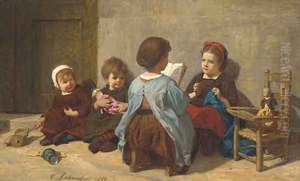 The young teacher Oil Painting by Timoleon Marie Lobrichon