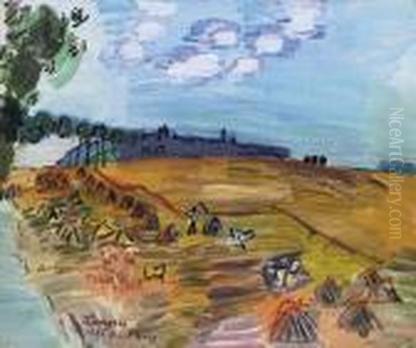 La Moisson Aux Environs De Langres Oil Painting by Raoul Dufy