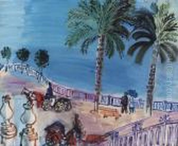 Nice, Vue De L'escalier Le Sage Oil Painting by Raoul Dufy