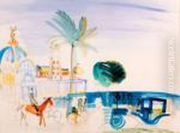 La Promenade Des Anglais, Le Casino De Nice Oil Painting by Raoul Dufy