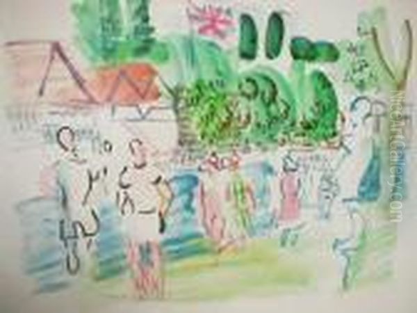 Garden Party Oil Painting by Raoul Dufy