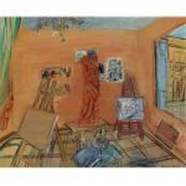 L'atelier A Perpignan Oil Painting by Raoul Dufy