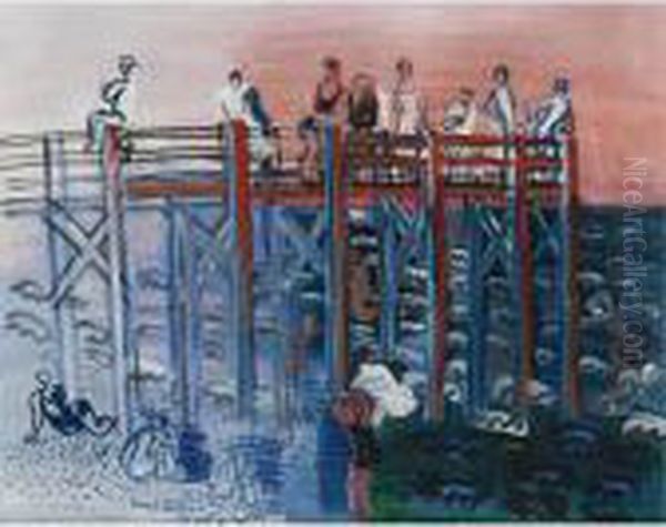 L' Estacade Au Havre Oil Painting by Raoul Dufy