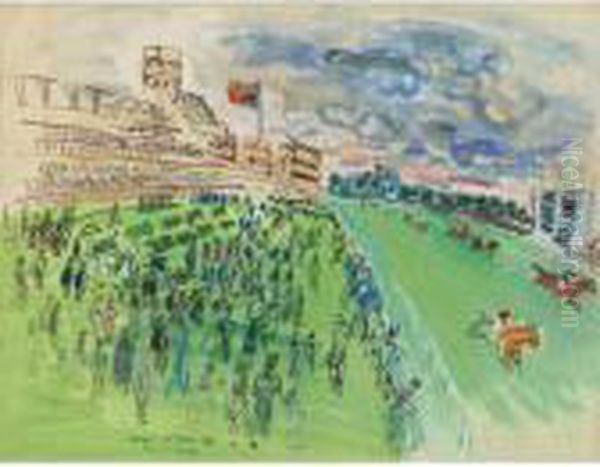 Ascot Oil Painting by Raoul Dufy