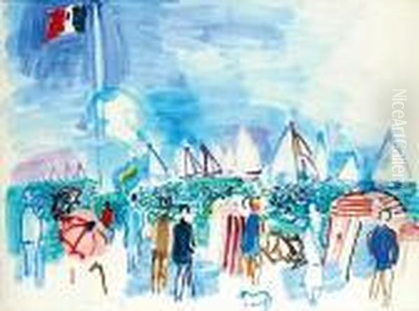 Regates Au Havre Oil Painting by Raoul Dufy