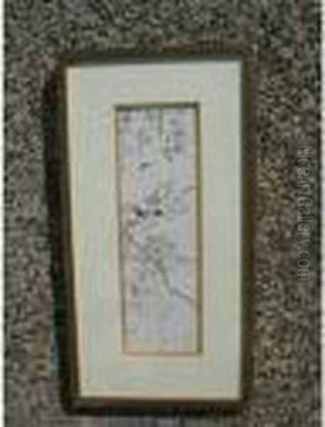 Branches Fleuries Dessin A 
L'encre Sur Papier Cachet Du Monogrammeen Bas A Droite 27 X 8 Cm Oil Painting by Raoul Dufy