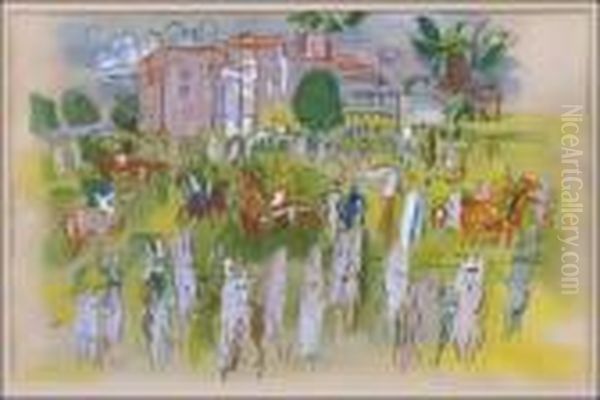 Ascot Oil Painting by Raoul Dufy