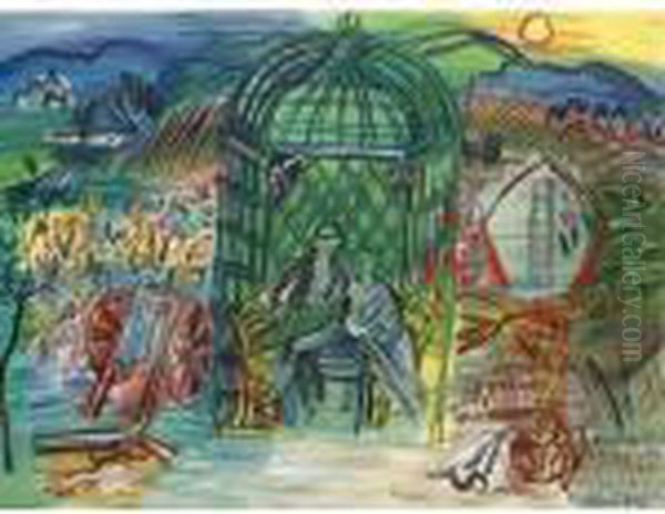 La Tonelle Et La Meule Oil Painting by Raoul Dufy