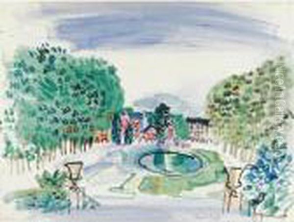 Le Parc A Lisieux Oil Painting by Raoul Dufy