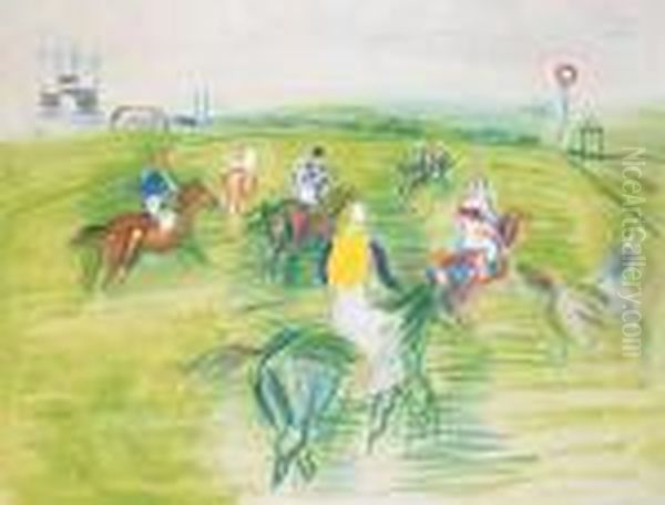 Canter Avant Le Depart Oil Painting by Raoul Dufy