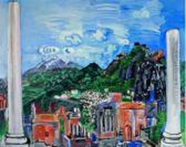 Le Theatre Antique De Taormina Oil Painting by Raoul Dufy