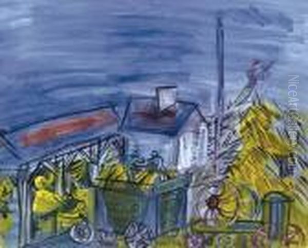 Depiquage Au Grand Ciel Oil Painting by Raoul Dufy