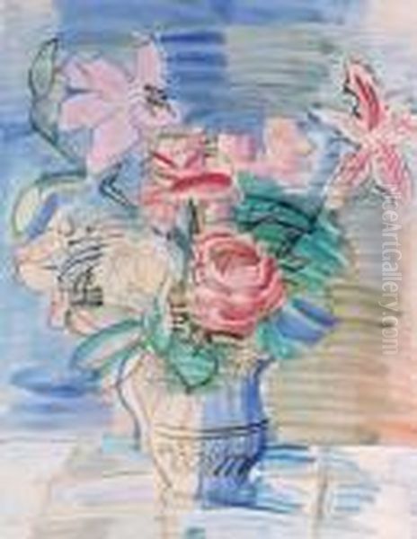 Le Bouquet De Roses Oil Painting by Raoul Dufy