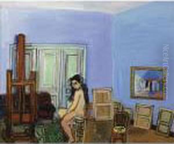 Le Modele Au Tabouret Oil Painting by Raoul Dufy