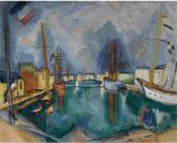 Le Port Du Havre Oil Painting by Raoul Dufy