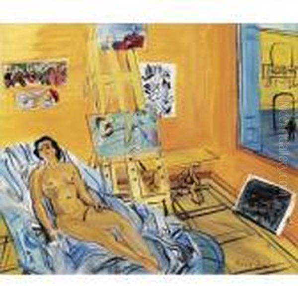 Property From A Private French Collector
 

 
 
 

 
 Atelier De La Rue Jeanne-d'arc, Nu Couche Au Passant Oil Painting by Raoul Dufy